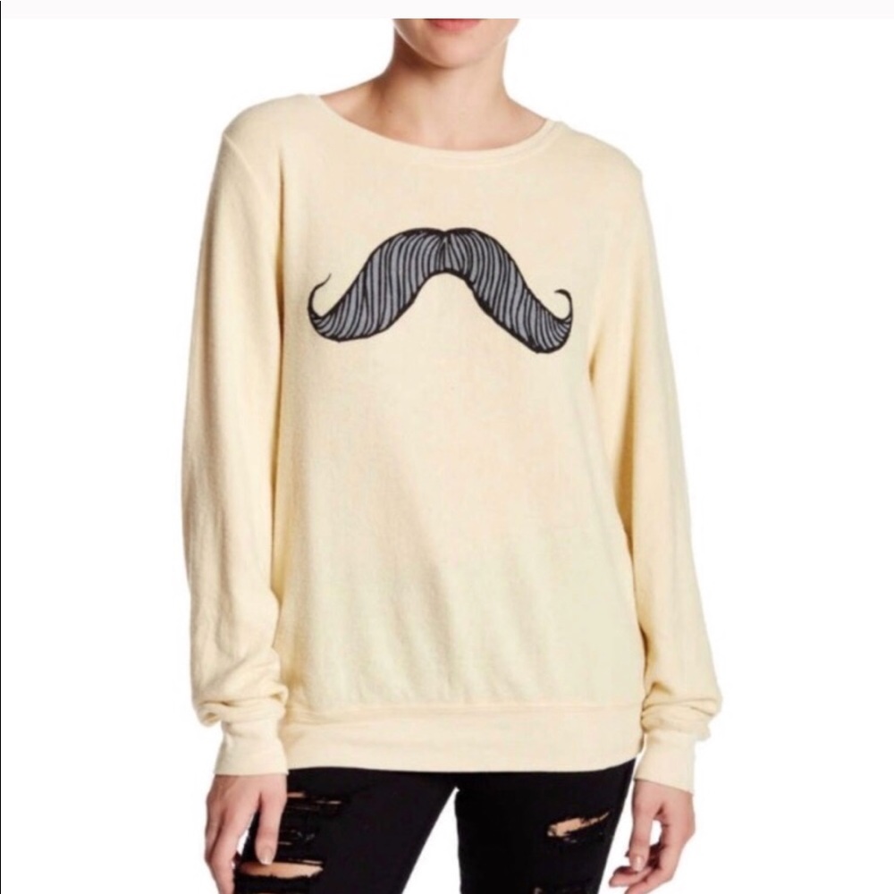 Yellow Mustache Wildfox Jumper